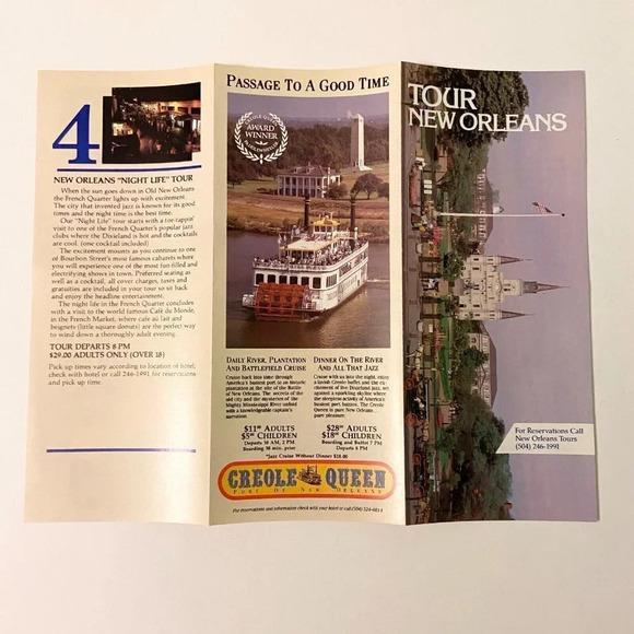 Vintage New Orleans Tour Brochure Mississippi River Cruise and Jazz Festival - Picture 5 of 15